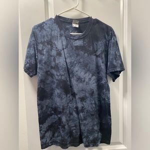 Unisex Black Tye Dye T Shirt